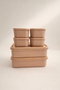 Hermia Set de 6 Cajas de Almacenamiento Rosa